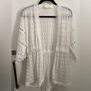 White lace coverup